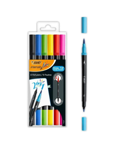 Rotulador doble punta Bic Intensity 6 colores