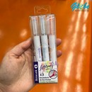 Rotuladores fluorescentes pastel doble punta 3colores