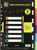 Separadores A4 polipropileno rigido 6 colores fluor