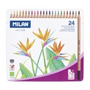 Lapices colores Milan 24 colores / caja metal