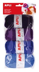 Lana ovillos tonos azules pack 4uds.