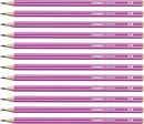 Lapiz Stabilo pencil 160 negro/rosa 12uds.