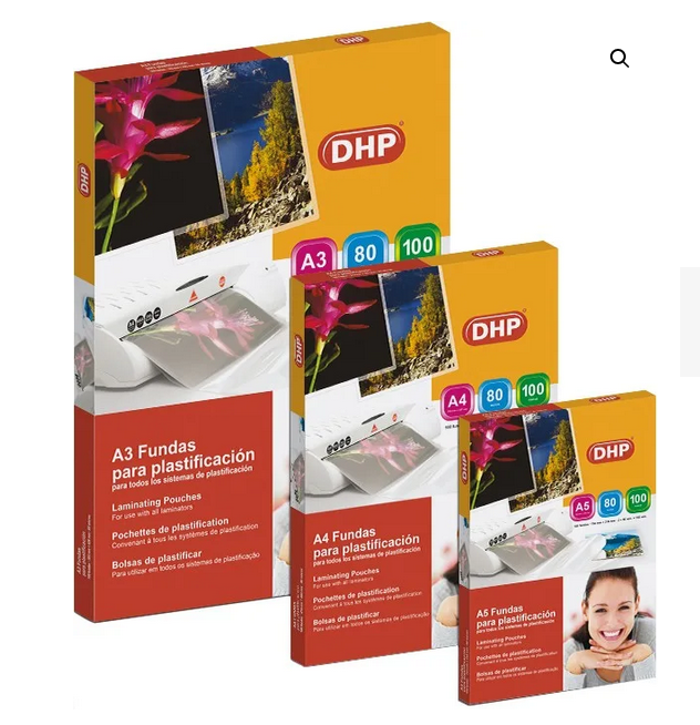 Lamina plastificar A4 80 micras dhp 100uds.