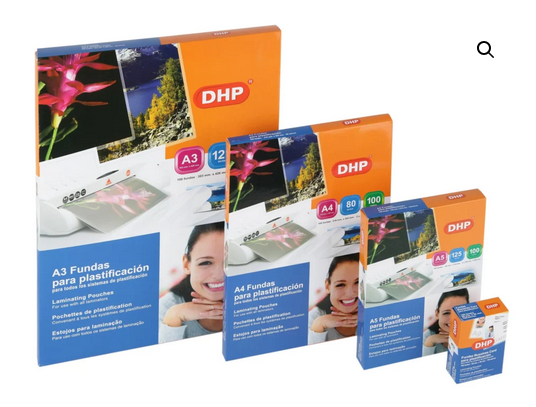 Lamina plastificar A4 125 micras dhp 100uds.