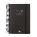 Agenda 2025 finocam E10 d/p opaca negro