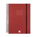 Agenda 2025 finocam E10 d/p opaca burdeos