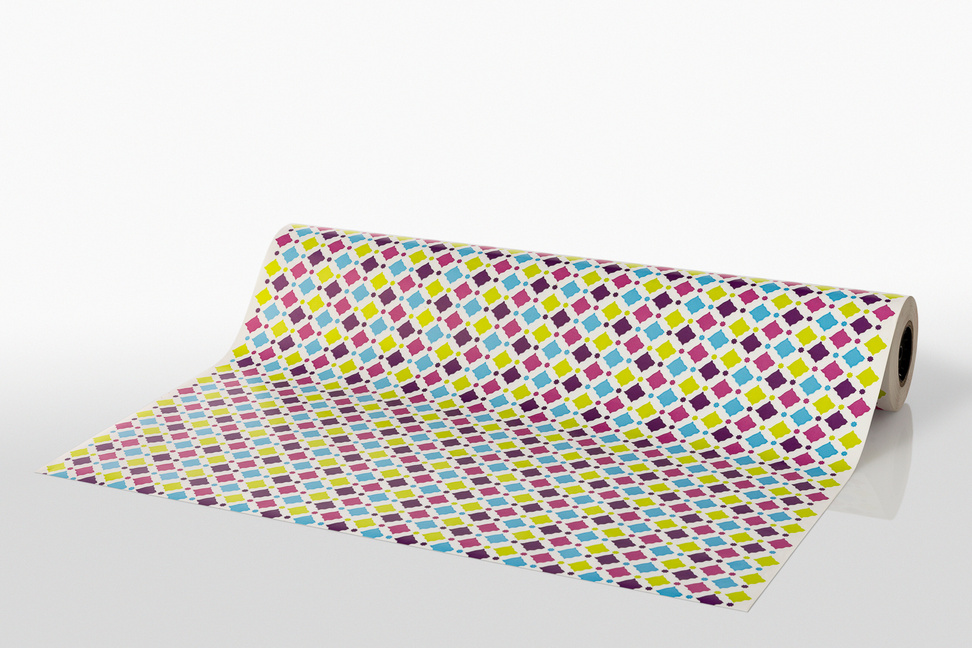 Papel regalo 62cm Cuadros colores