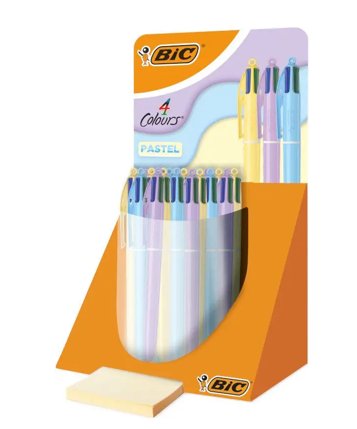 Expositor 24 bic 4 colores pastél 2025