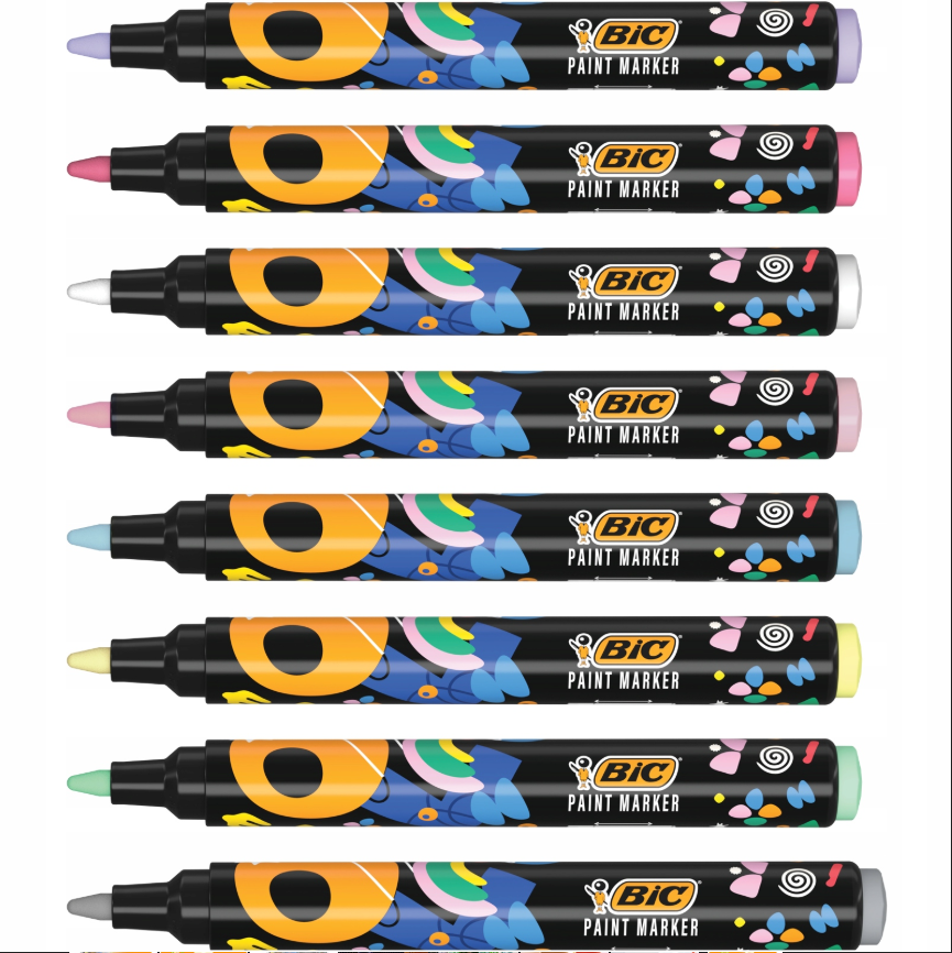 Rotulador bic paint market pastel 8 stdos.