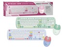 Teclado + raton bluetooth colores TECLAS REDONDAS
