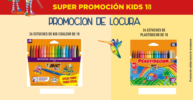 Promoción BIC kid 18 colores 2026
