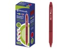 Boligrafo borrable Bismark rectráctil rojo 12uds
