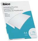 Lamina plastificar A4 75 micras Ibico 100uds