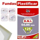 Lamina plastificar NIF 54x86mm. 125 micras E/100uds