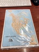 MAPAS Mudos AMERICA Norte Fisica E/50uds