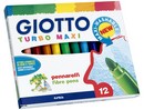 Rotulador colores Giotto turboMaxi 12 colores