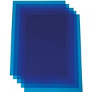 Tapa encuadernar PVC 018 transparente azul E/100u