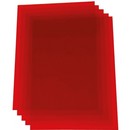 Tapa encuadernar PVC 018 transparente rojo E/100u