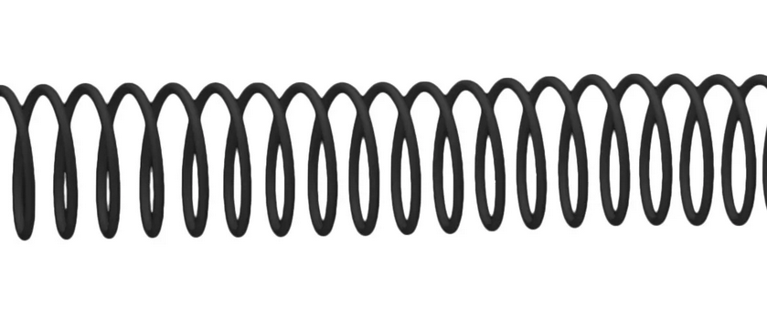 Espiral metal negro 36mm.5:1 E/50u (320hojas)