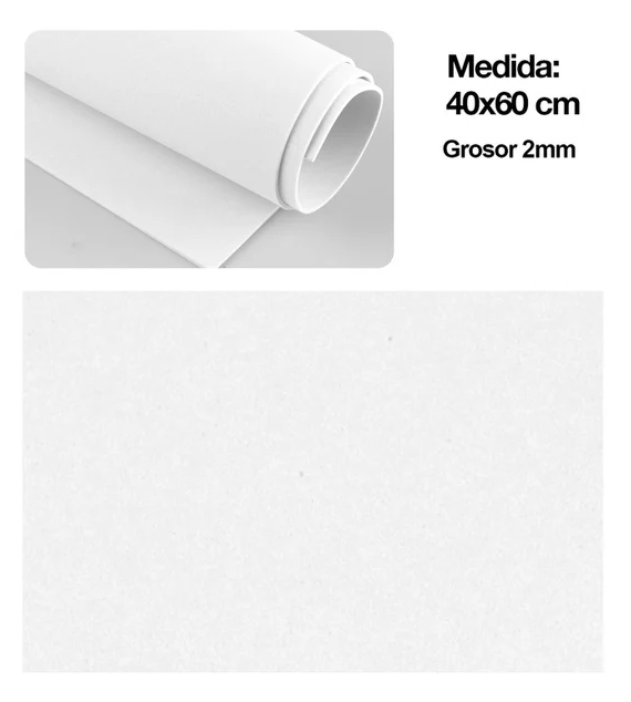 Goma eva 40x60 blanca