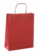 Bolsa papel con asa roja 35x16x40cm.
