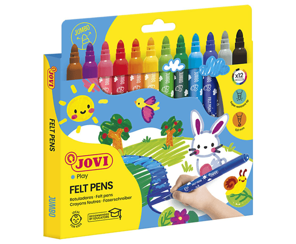Rotulador colores Jovi Jumbo 12 colores