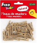 Pinzas de Madera Pequeñas Color Madera E/30uds.