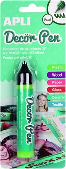 Rotulador Decor Pen 3D Verde Perlado