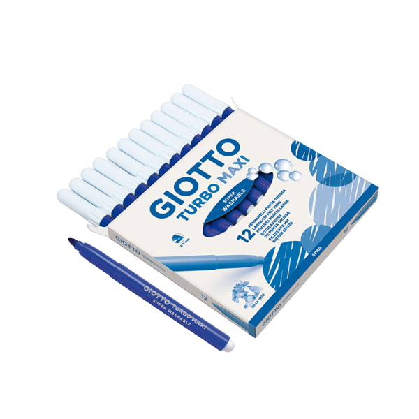 Rotulador colores Giotto turboMaxi azul ultramar 12uds