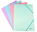 Carpeta cartón gomas Fº solapa | Verde Pastel